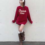 【予約商品 10月下旬お届け】リボンロゴジャガードニット