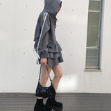 ベロアラインパーカー
