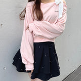 リボンワンショルトレーナー