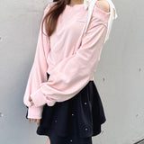 リボンワンショルトレーナー