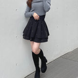 リボンオフショルニット