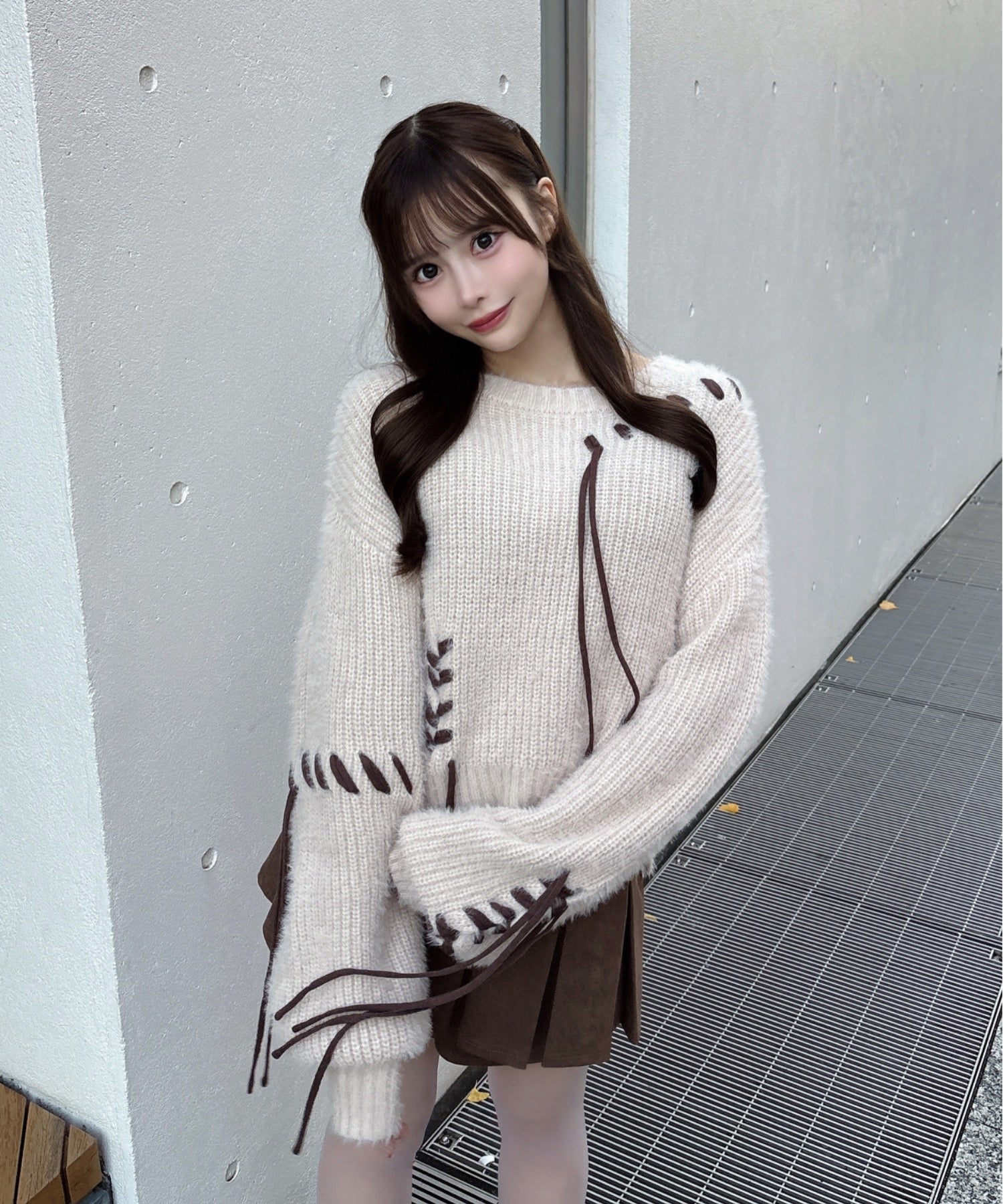 【予約割10%OFF10月下旬お届け予定♥】ショートステッチニット