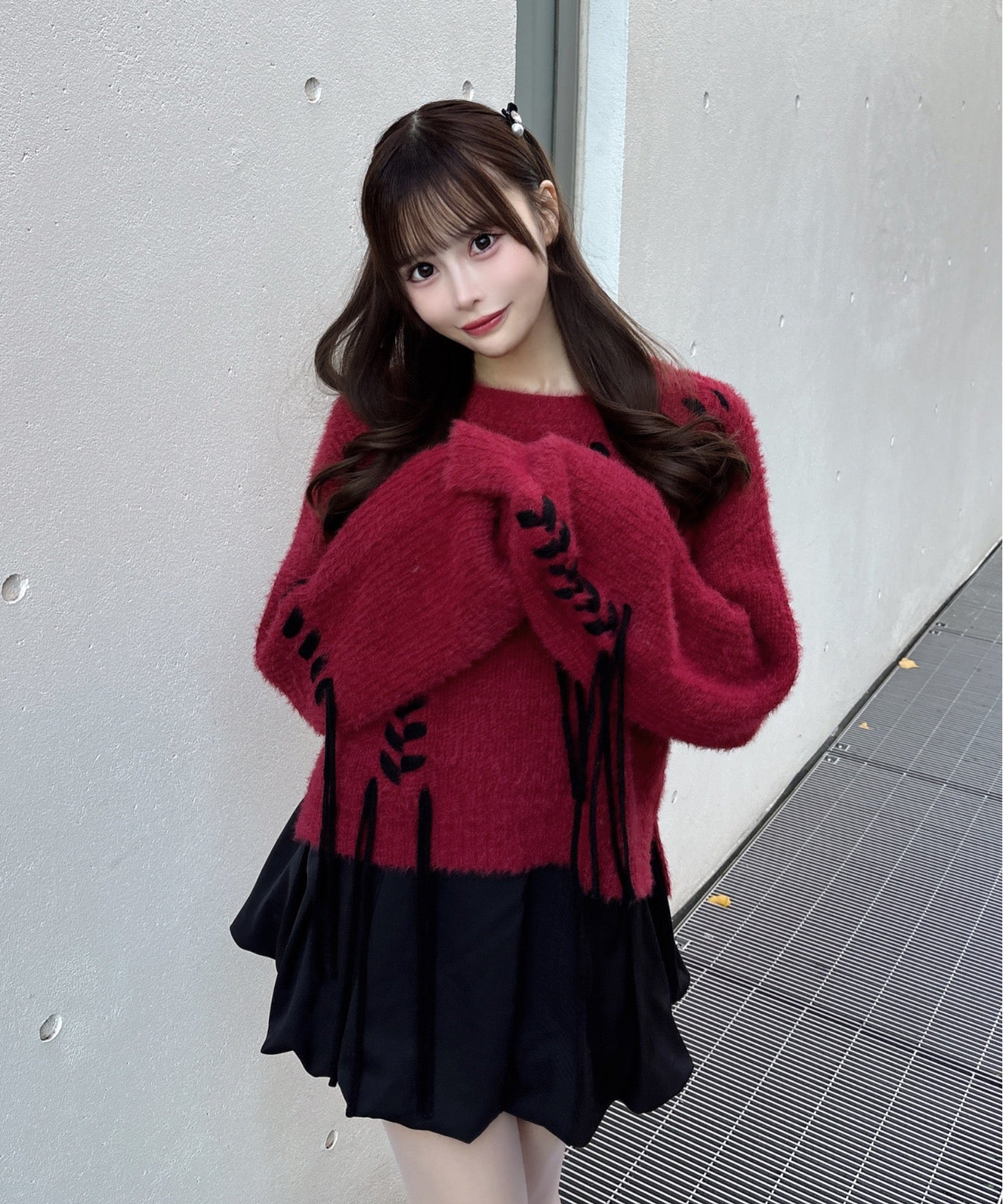 【予約割10%OFF10月下旬お届け予定♥】ショートステッチニット