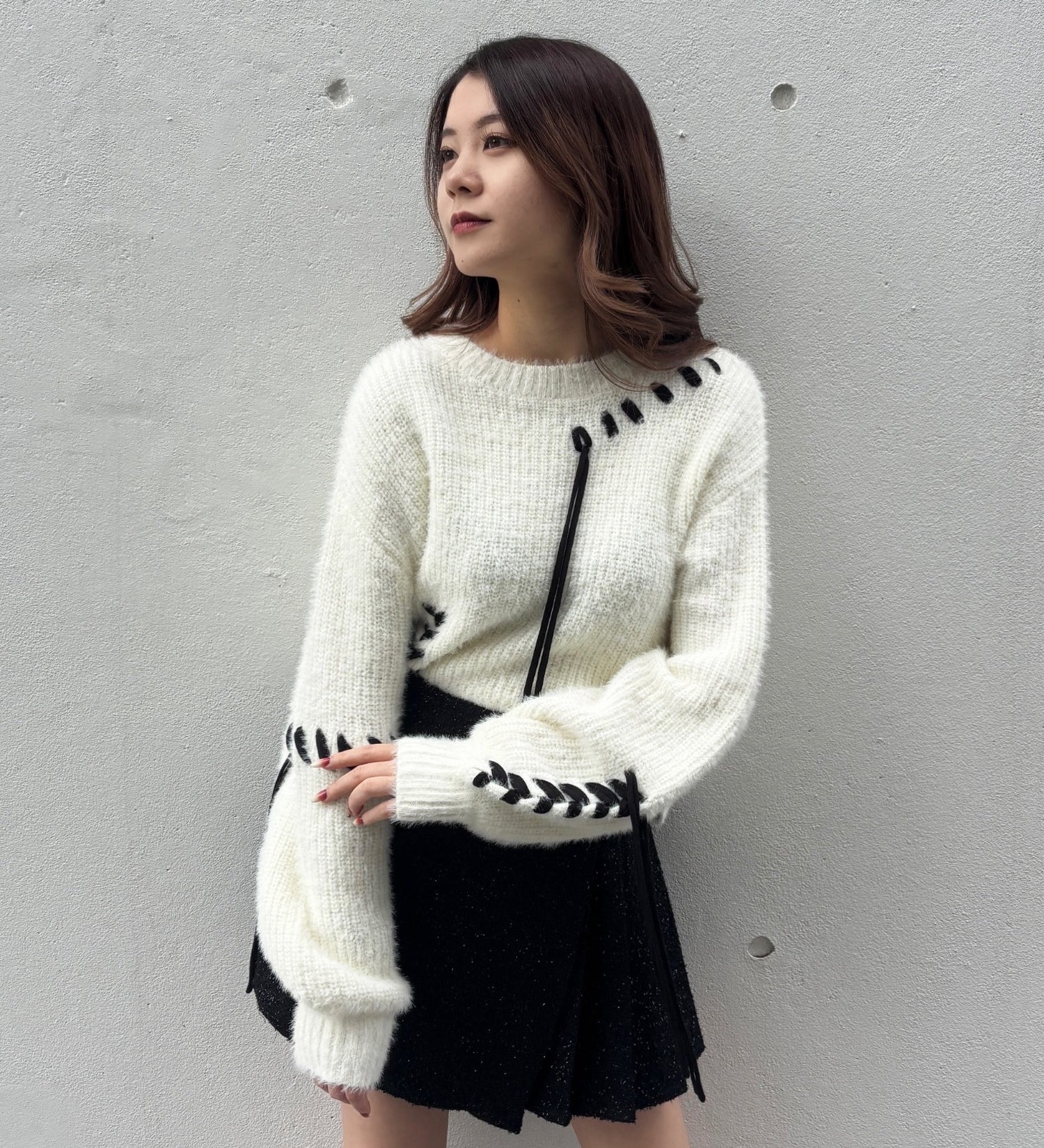 ショートステッチニット