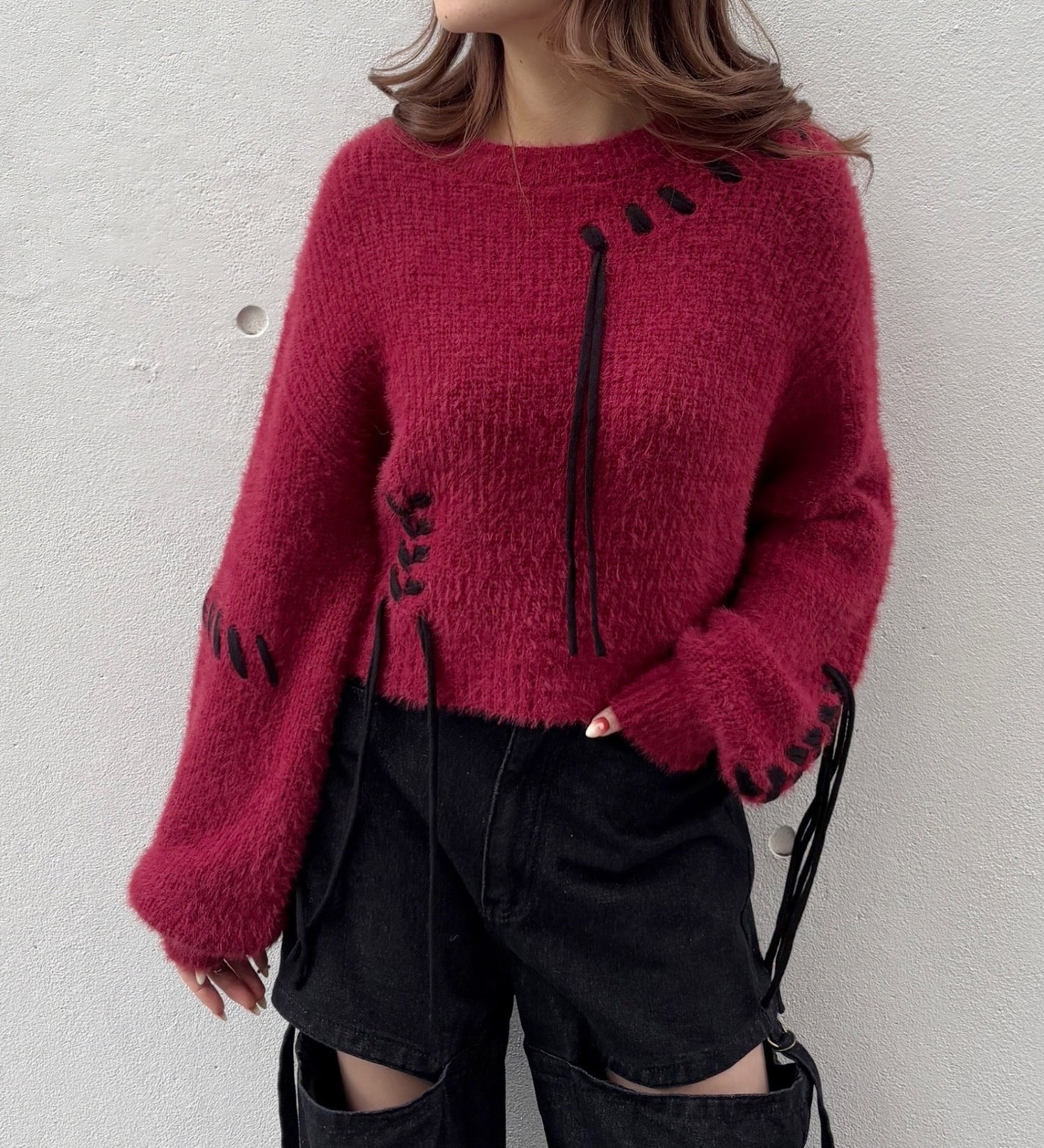 ショートステッチニット