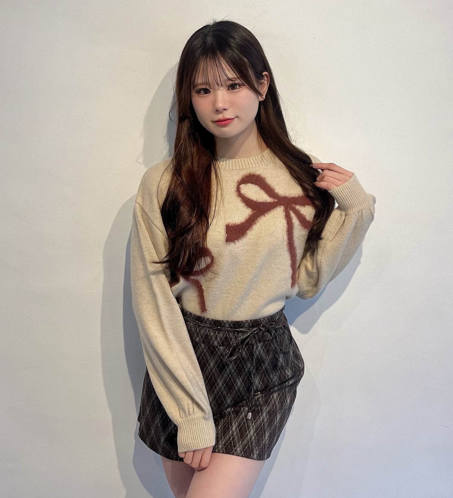 フェザーリボンロゴニット