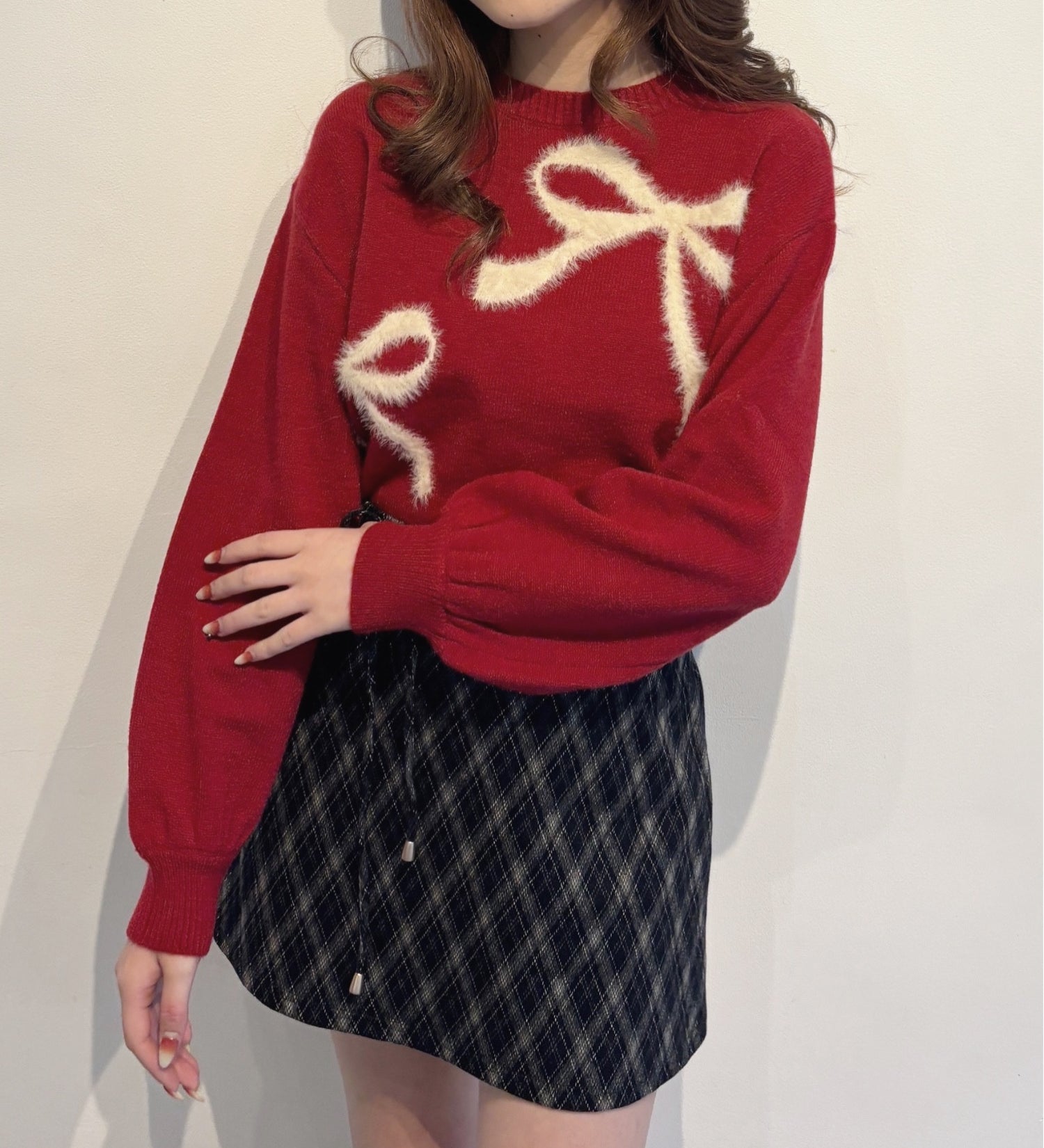 フェザーリボンロゴニット