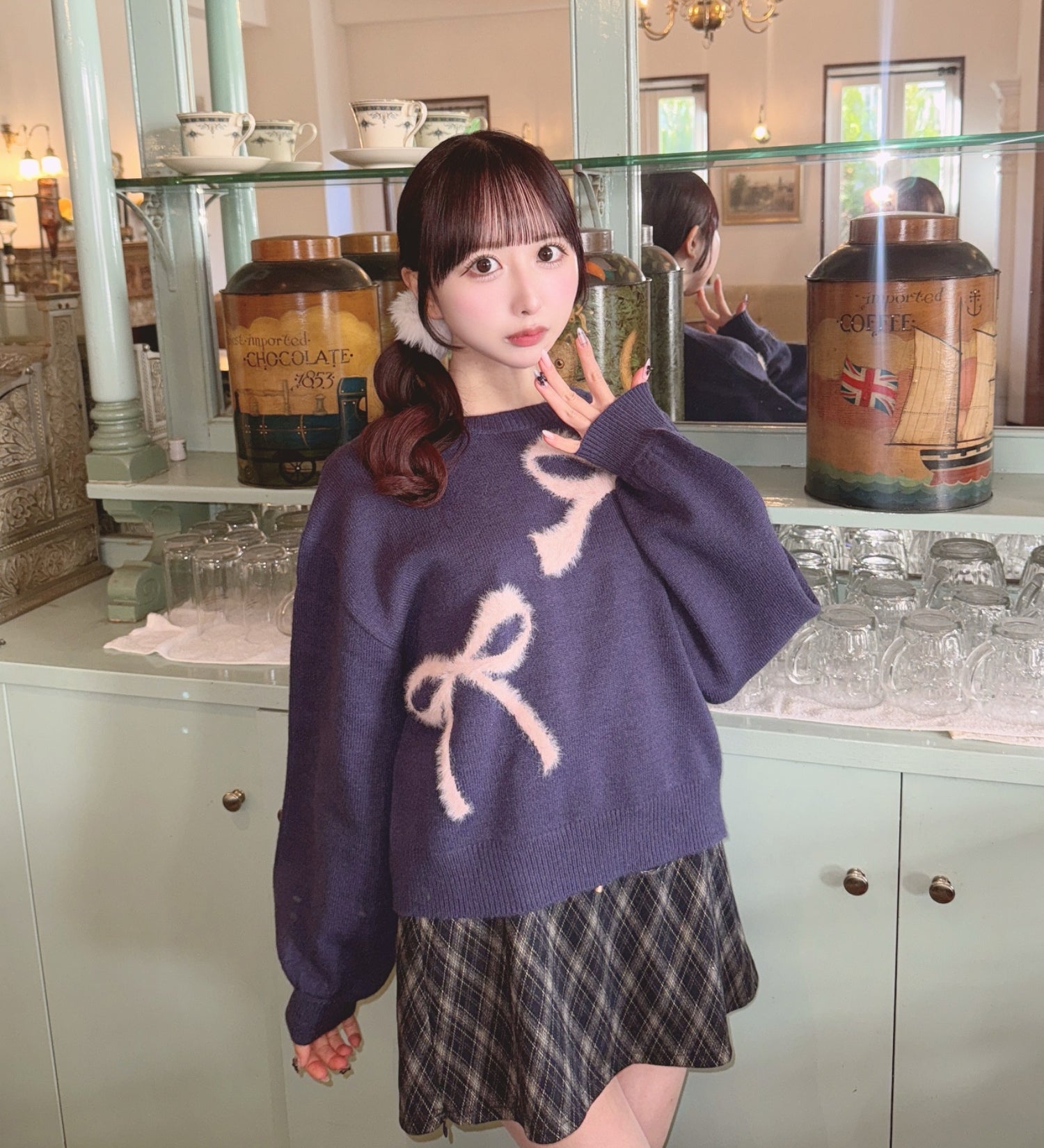 フェザーリボンロゴニット