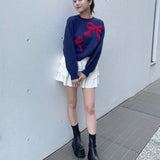 【予約商品 10月下旬お届け】フェザーリボンロゴニット