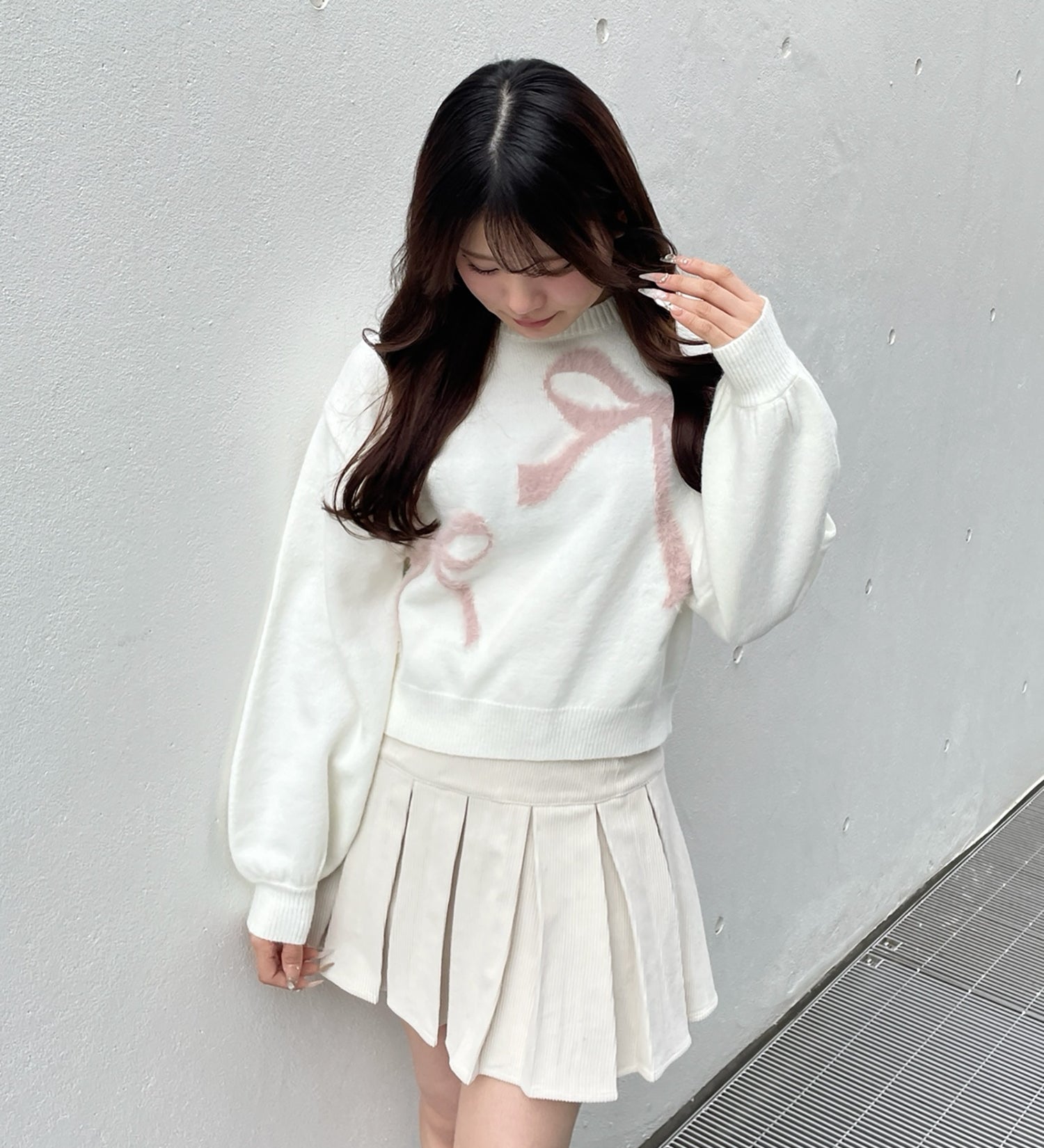 フェザーリボンニット