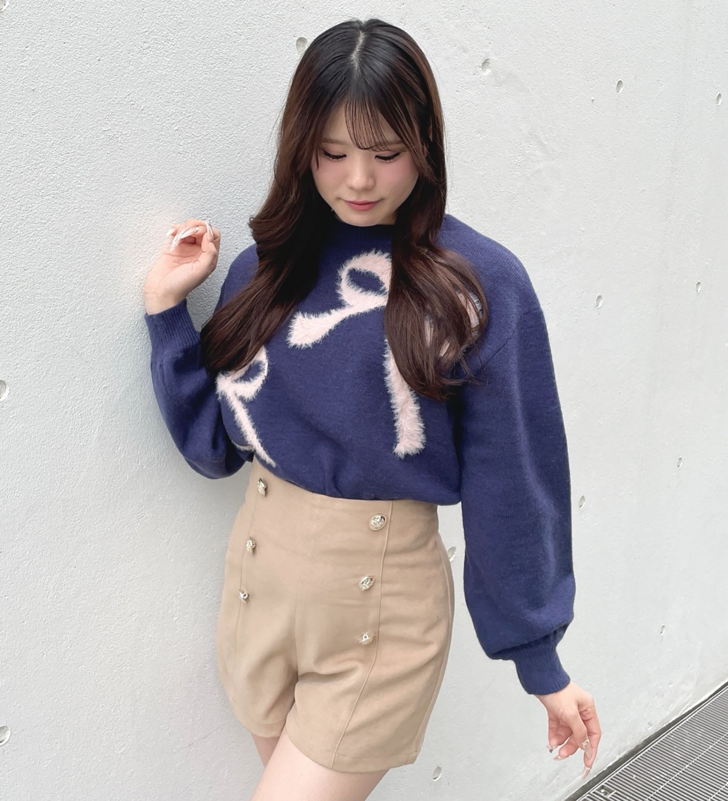 フェザーリボンニット