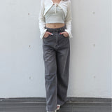 【予約商品 10月中旬お届け】バックリボンワイドデニムパンツ