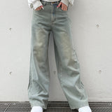 【予約商品 10月中旬お届け】バックリボンワイドデニムパンツ