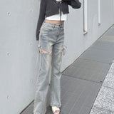 【予約商品 10月中旬お届け】サイドリボンデニムパンツ