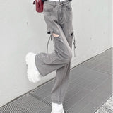 サイドリボンデニムパンツ