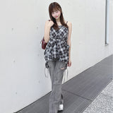 サイドリボンデニムパンツ