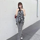 サイドリボンデニムパンツ