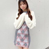 ハートアーガイルニットアンサンブル