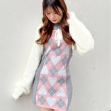 ハートアーガイルニットアンサンブル