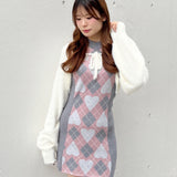 ハートアーガイルニットアンサンブル