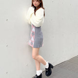 ハートアーガイルニットアンサンブル