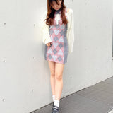 ハートアーガイルニットアンサンブル