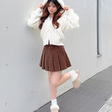 ファー付きニットパーカー