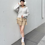 ファー付きニットパーカー