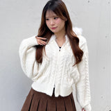 ファー付きニットパーカー