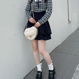 【予約商品 10月下旬お届け】長袖チェックパイピングカットソー