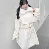 ファー衿コート