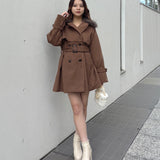 ファー衿コート