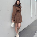 ファー衿コート