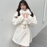 ファー衿コート