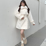 ファー衿コート