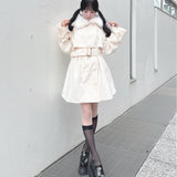 ファー衿コート