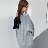 バックリボンニットワンピース