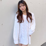 バックリボンニットワンピース