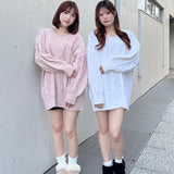 バックリボンニットワンピース