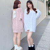 バックリボンニットワンピース