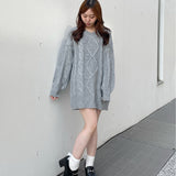 バックリボンニットワンピース