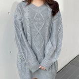 バックリボンニットワンピース