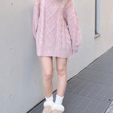 バックリボンニットワンピース