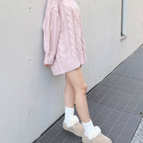 バックリボンニットワンピース