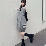 バックリボンニットワンピース