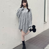 バックリボンニットワンピース