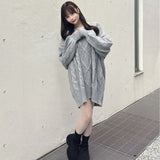 バックリボンニットワンピース