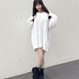 バックリボンニットワンピース