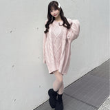 バックリボンニットワンピース