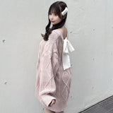 バックリボンニットワンピース